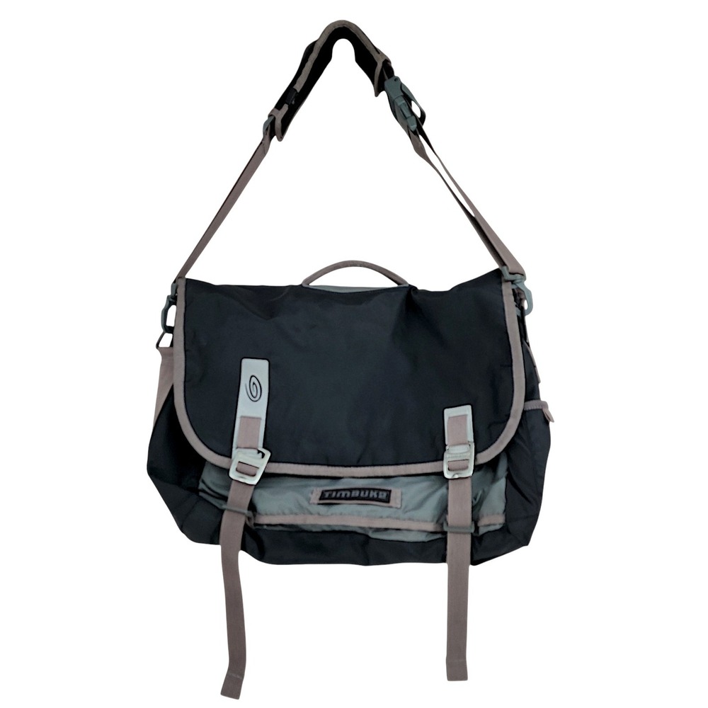 Timbuk2 Messenger Bag Men L Black Grey Ballistic Nylon Commuter Laptop Crossbody